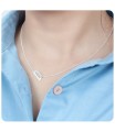 Letter D Silver Necklace SPE-5518